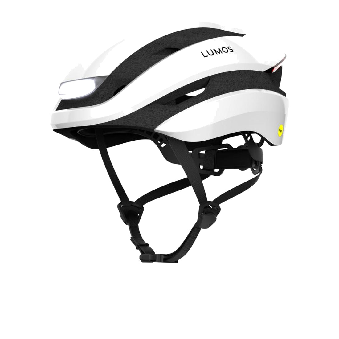 Lumos Ultra MIPS Fahrradhelm – Jet White, S auf reinweißem Hintergrund