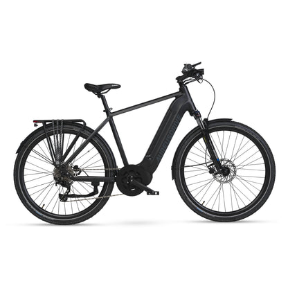 AureusDrive DailyDrive E-Bike Schwarz mit hohem Einstieg und Kettenantrieb für Alltag und Pendler.