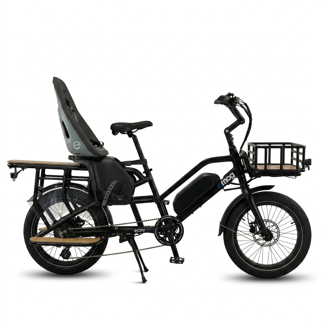 E-Cargo-Bike EMOG eCity cargo 25 km/h Schwarz