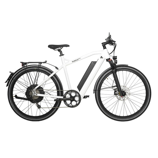 AureusDrive Power45 S-Pedelec Weiss mit hohem Einstieg und Kettenantrieb.
