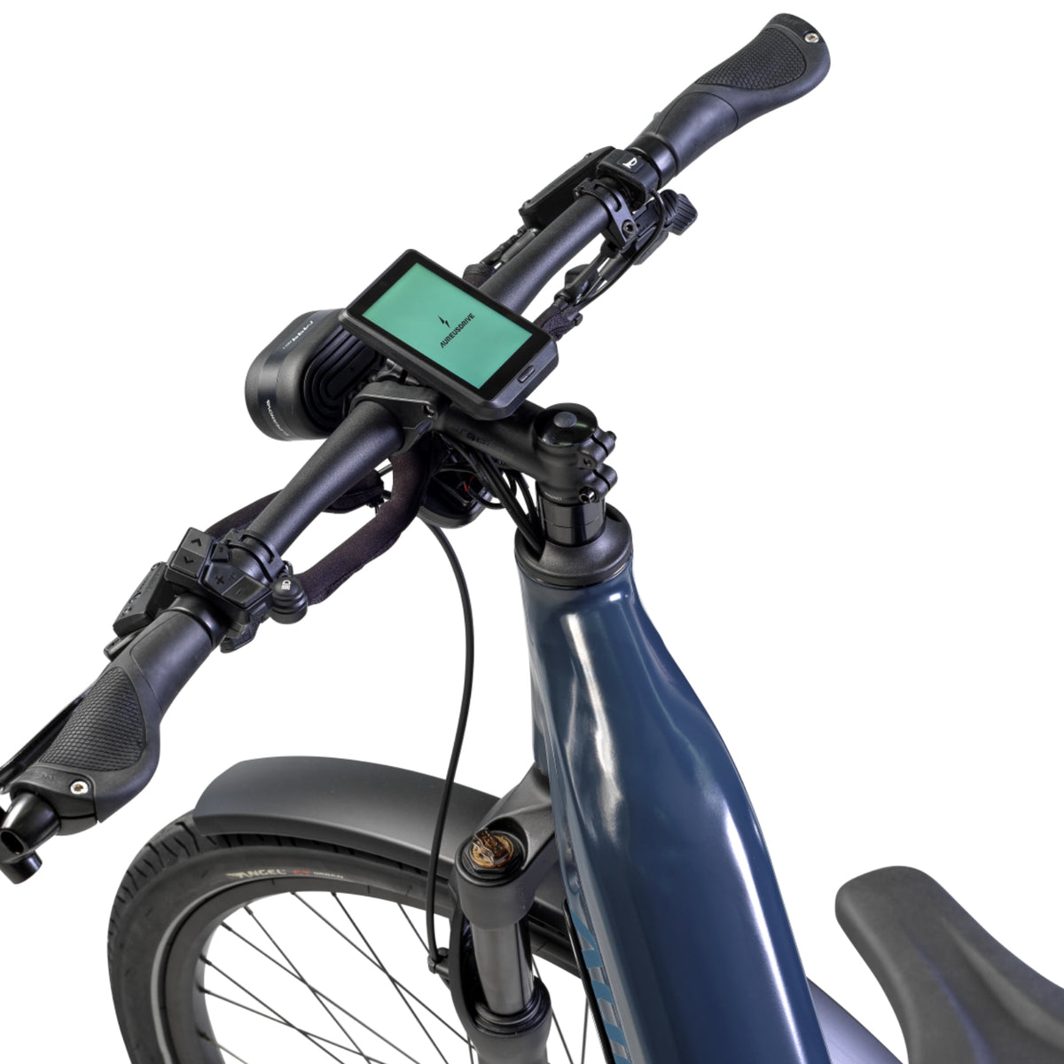 AureusDrive PowerDrive Limited Edition Detail Lenker aus Fahrersicht