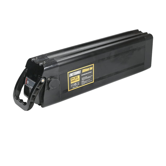 Bikeboard 36V 20Ah 720Wh Sitzrohrakku auf reinweißem Hintergrund