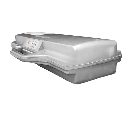 Heinzmann Battery Box 36V 8Ah 288Wh Gepäckträgerakku auf reinweißem Hintergrund