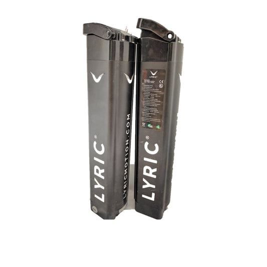 Lyric 25.6V 10Ah 256Wh Rahmenakku auf reinweißem Hintergrund