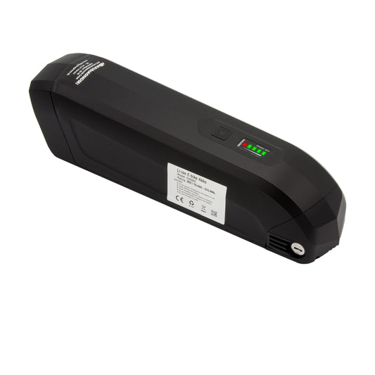 Maratron HAILONG II DownTube 36V 10,4Ah 374Wh Unterrohrakku auf reinweißem Hintergrund