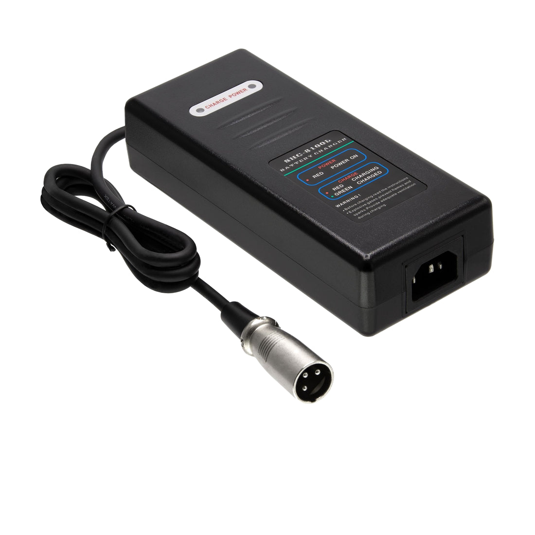 ST Chargers Ladegerät 36V 2A für Maratron/Prophete, XLR auf reinweißem Hintergrund