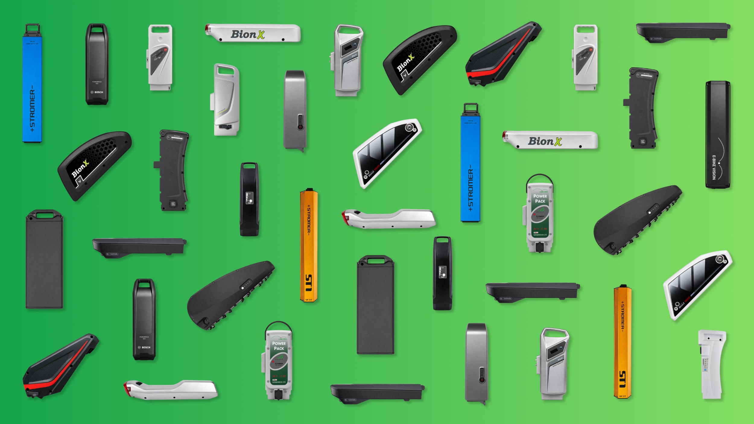 UpVolt E-Bike Akku Vielfalt über 30 Akkutypen Bosch Stromer BionX Flyer Panasonic refurbished und neu Basel Schweiz