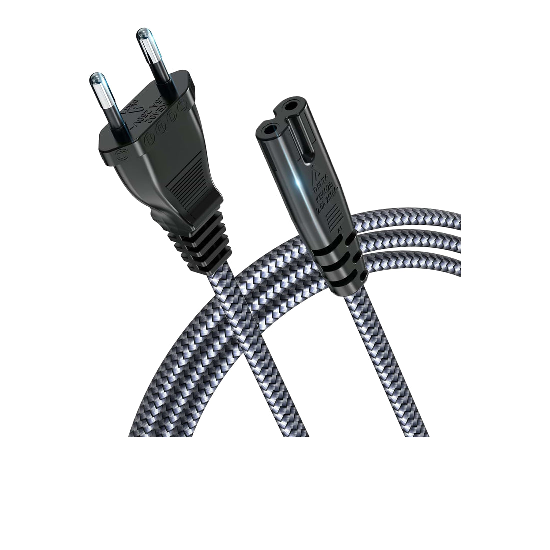 upVolt Netzkabel mit Eurostecker, 1.7 m auf reinweißem Hintergrund